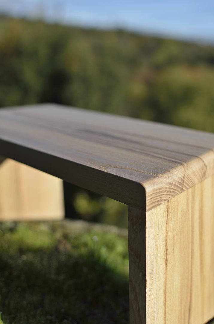 Banc de méditation en bois de hêtre “Endo-Statio” - détail