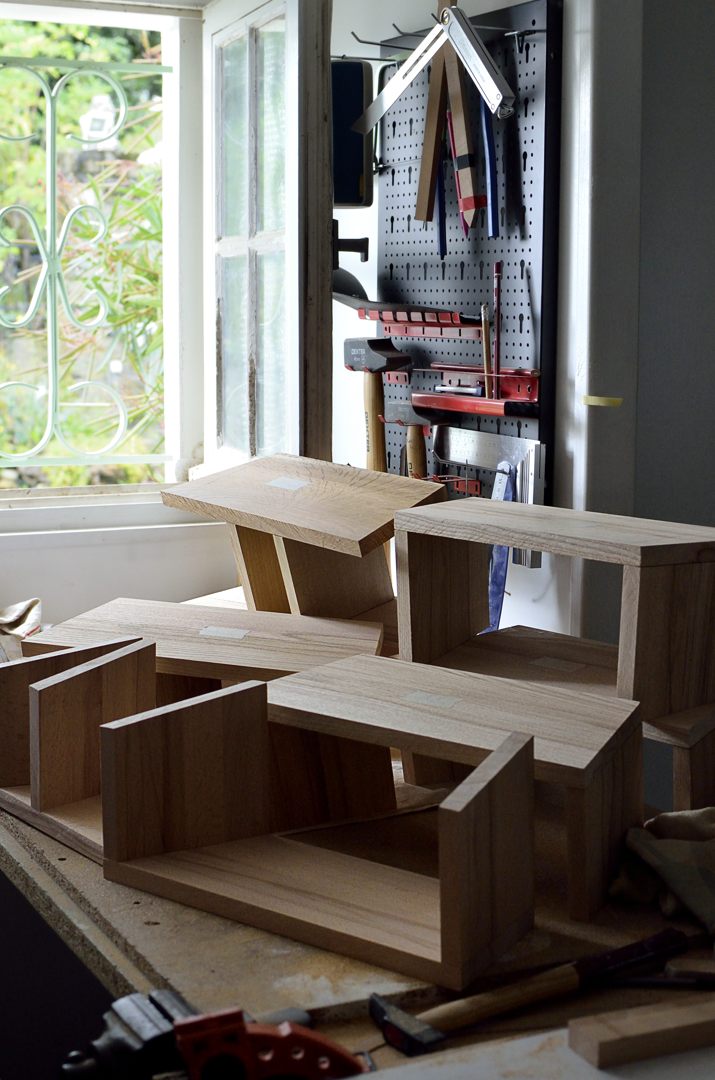 Banc de méditation en bois de hêtre “Endo-Statio”